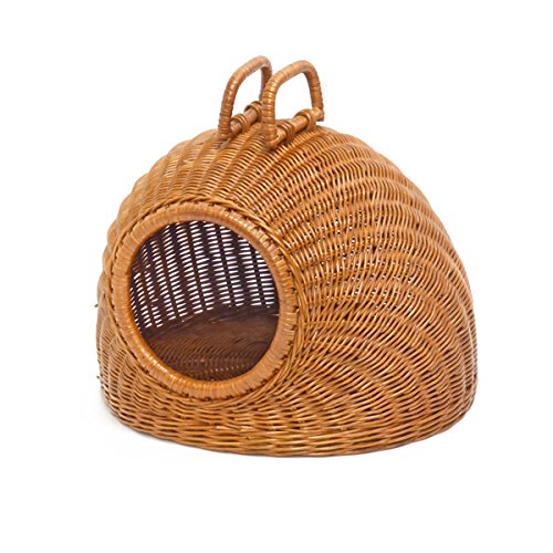 Amazon | 型番1001 籐ねこちぐら（小さめ）マット付き ペットハウス